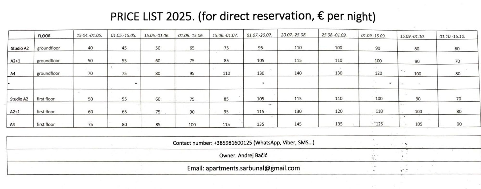 Sarbunal Appartement Bol